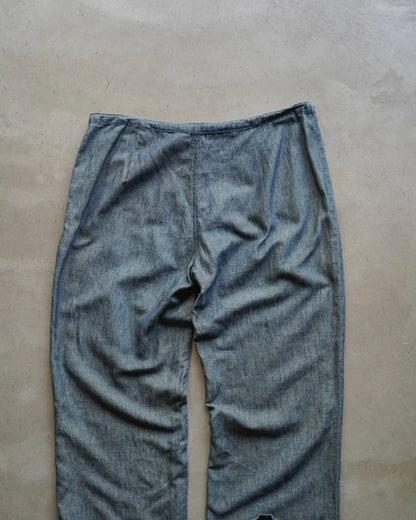 CIMARRON Indigo dyed linen easy pants