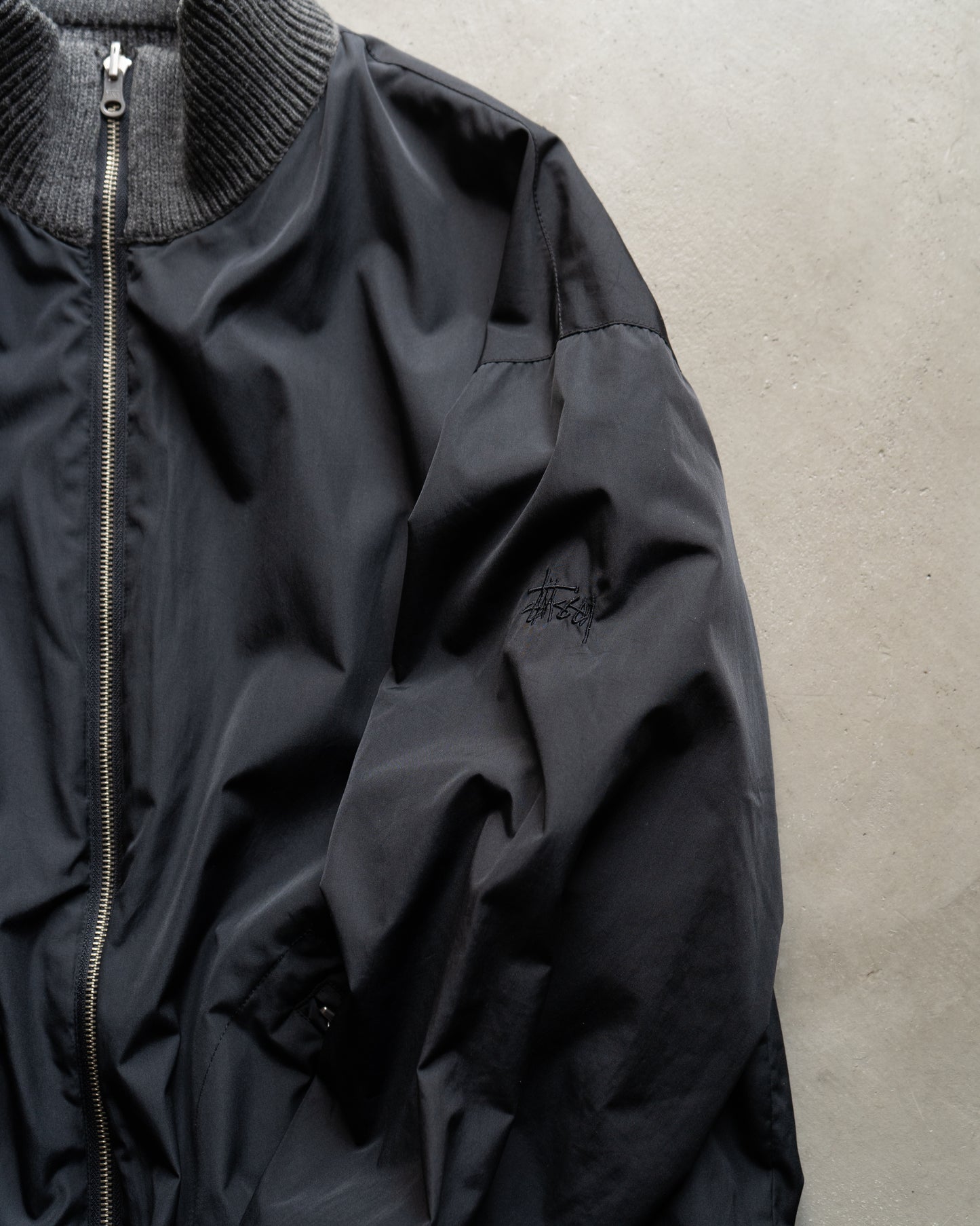 Old Stussy Wool Nylon Reversible Jacket