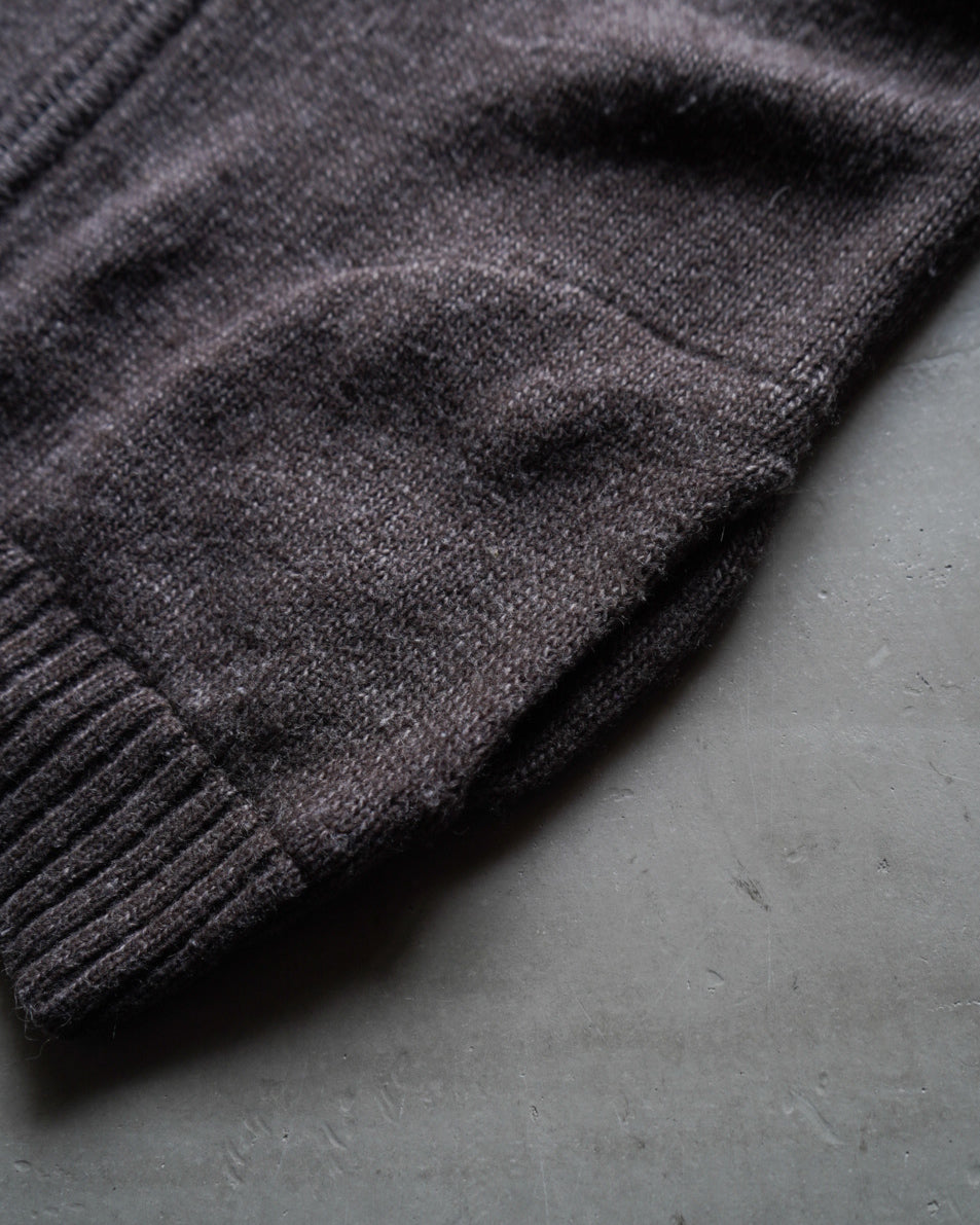 Fibretex wool zip-up knit made in Italy
