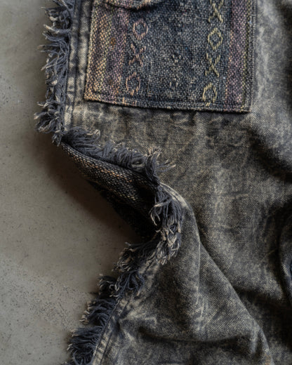 90's design all pattern semi flare easy pants