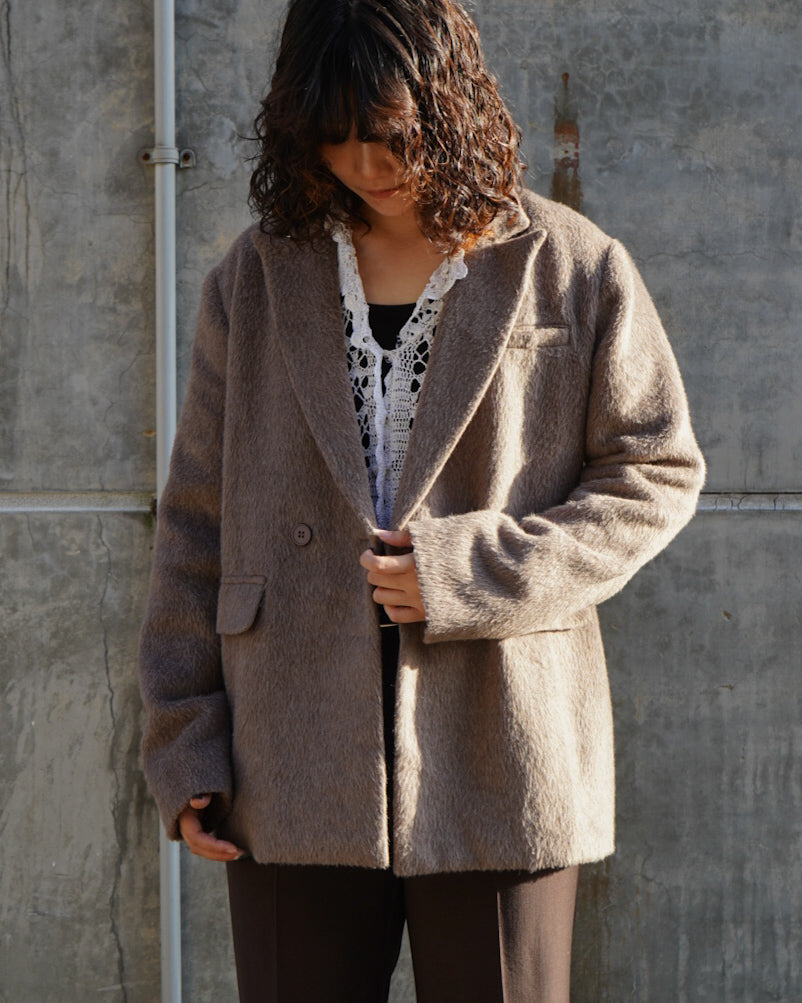 " ladies " shaggy tailored jacket
