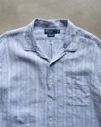 Ralph Lauren "Caldwell" linen open collar shirts