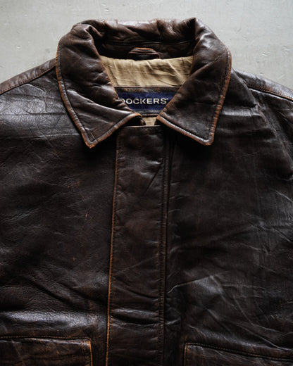 90s DOCKERS heavy leather jacket