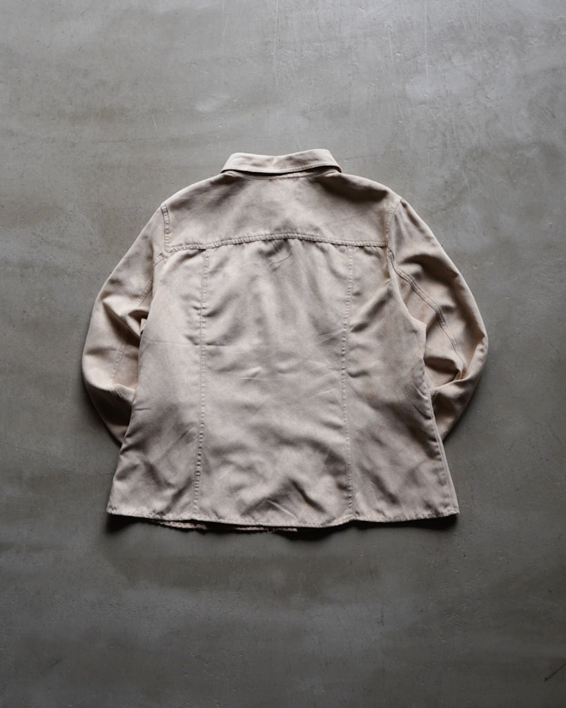 fake suède 2 Pockets design shirt