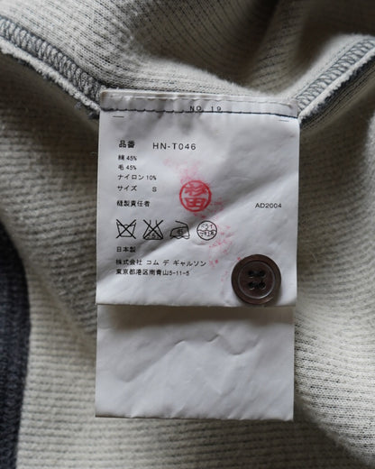 COMME des GARCONS HOMME heather charcoal gray knit cardigan