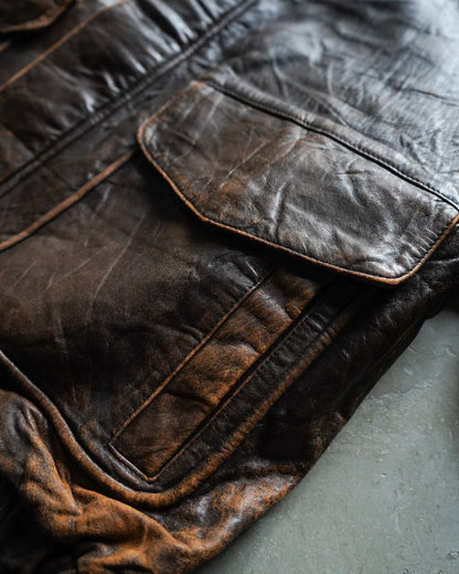 90s DOCKERS heavy leather jacket