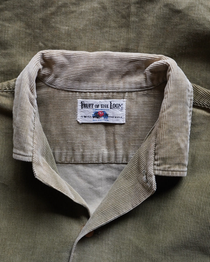 60s-70s fruits of the loom 2Pockets design corduroy shirt made in USA