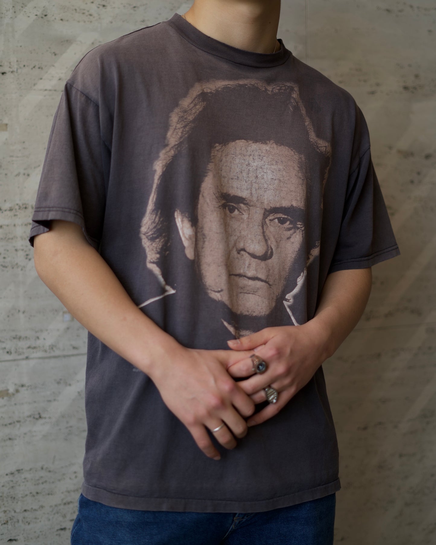 90’s Johnny Cash Faded Design Tee