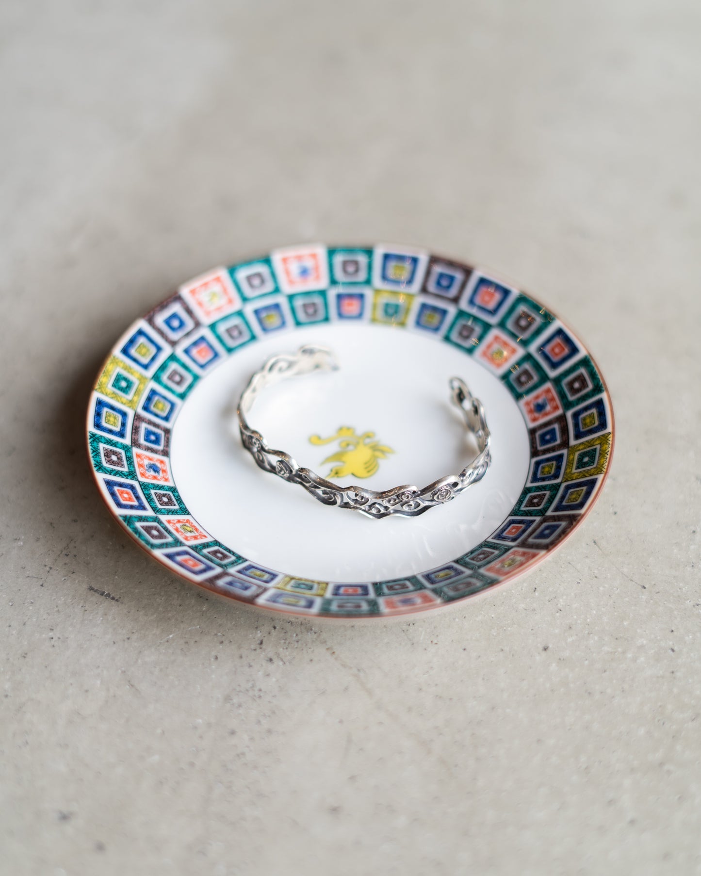 DICT×IRO "Kutaniyaki" design silver 925 bangle