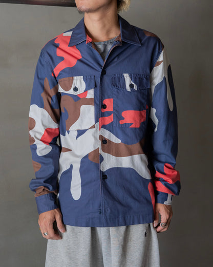 Hugo Boss Multi‑Color Abstract Camo Shirt