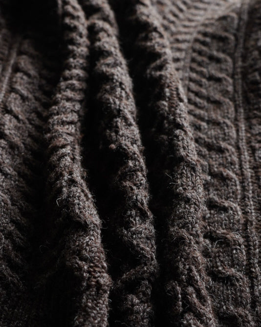 Orvis cable wool knit made in lreland