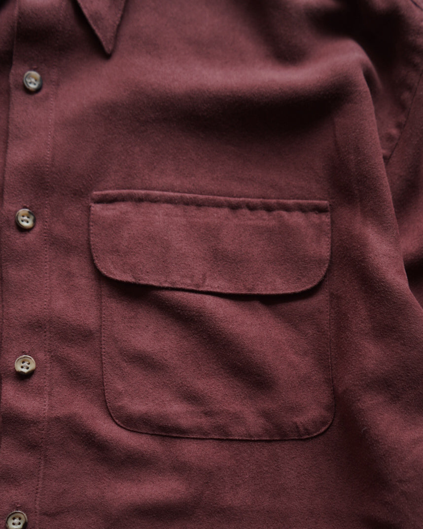 VANHEUSEN fake suede 2 pockets design shirt