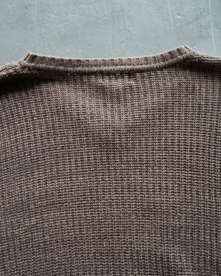 90s club room cotton v neck knit  sweater