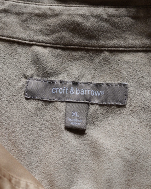 fake suède 2 Pockets design shirt