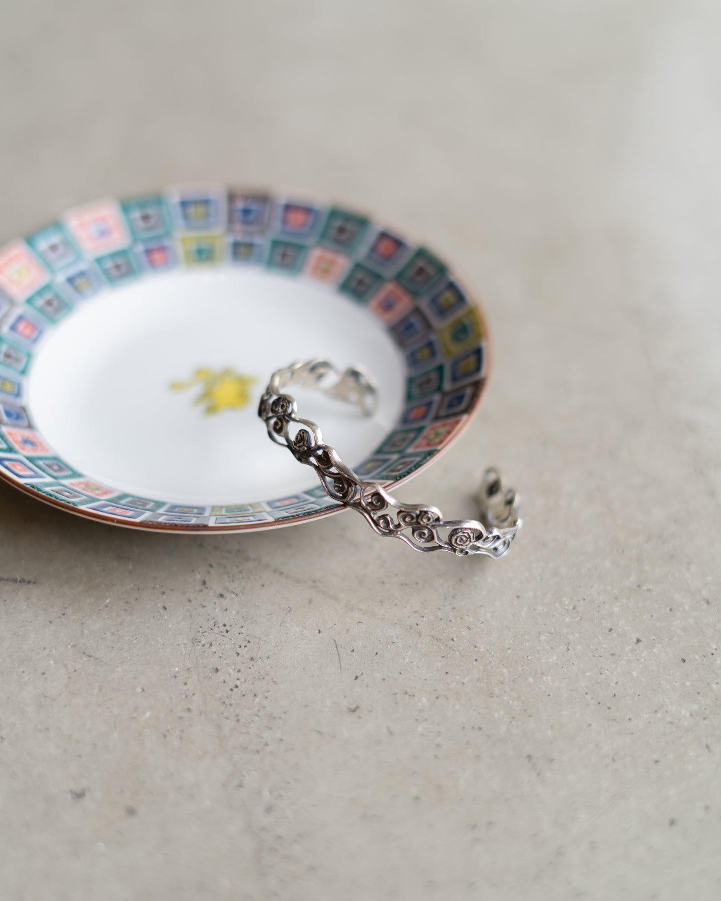 DICT×IRO "Kutaniyaki" design silver 925 bangle