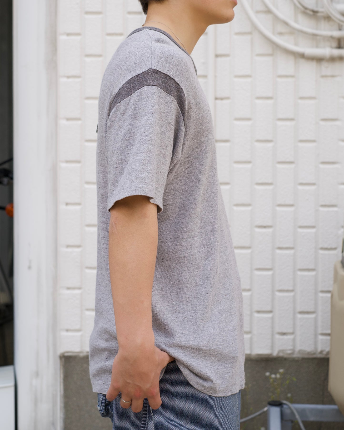 Yohji Yamamoto "Y's for men" linen cotton v-neck tee