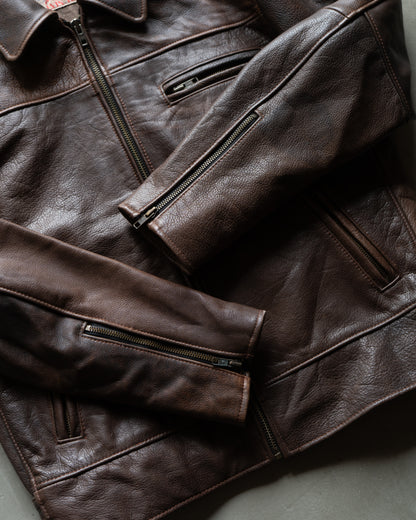 ALVIN YORK single leather jacket made in france