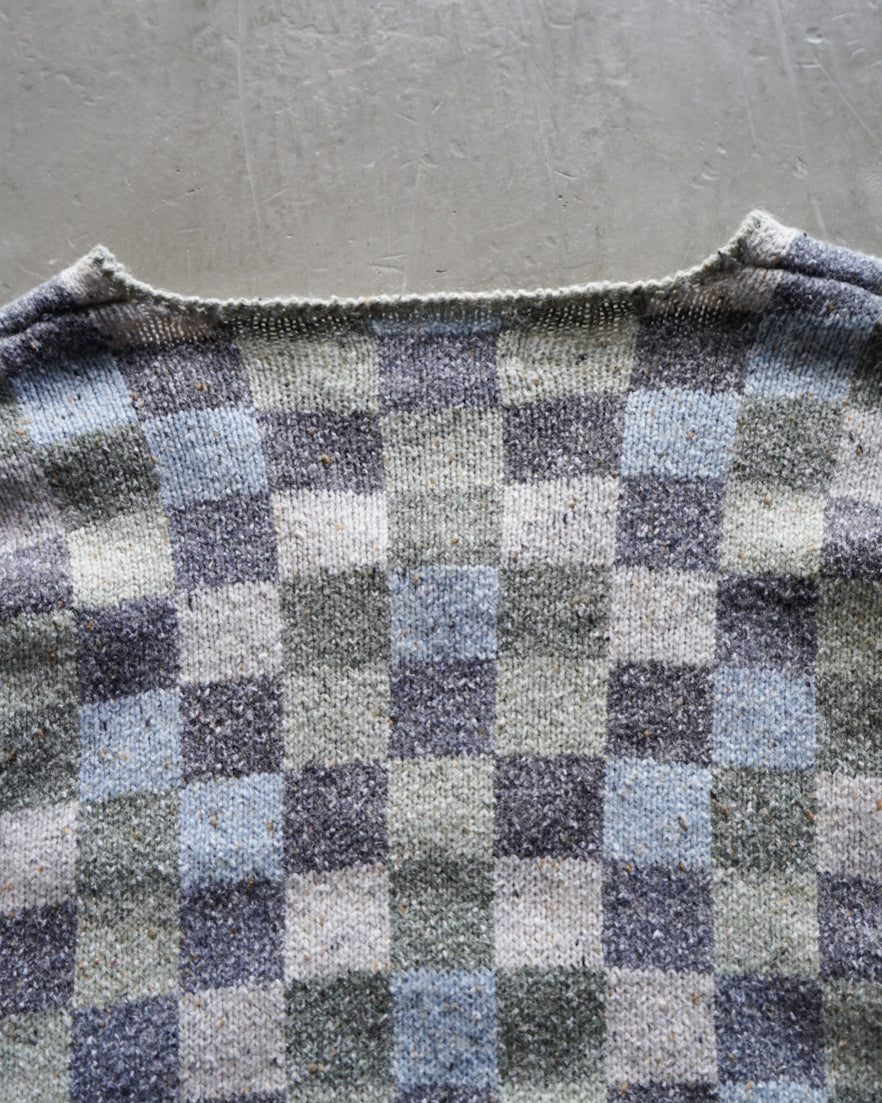 VITTADINI woman melange check design knit sweater