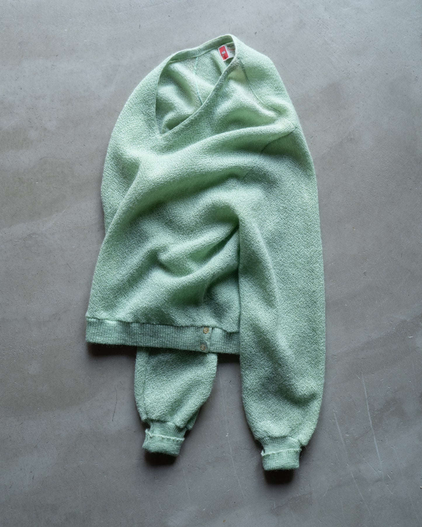 60's Puritan mohair wool v neck knit