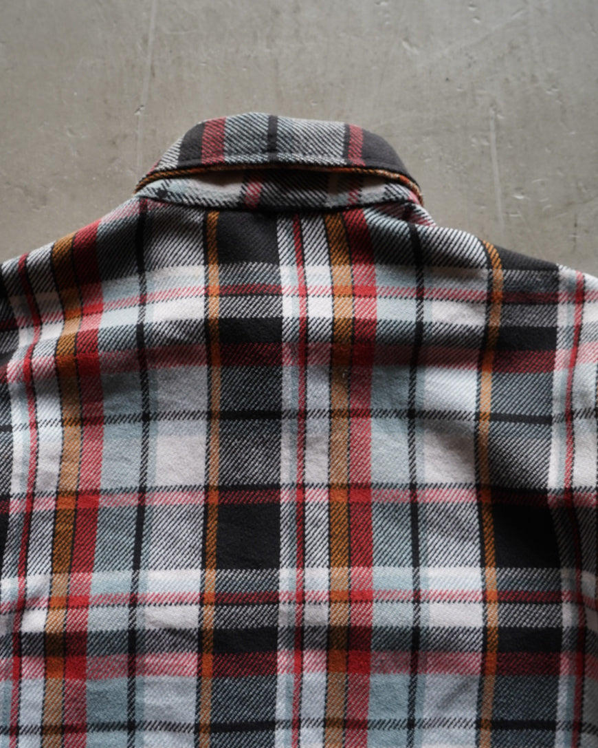 60s  FROSTPROOF cotton check flannel shirt