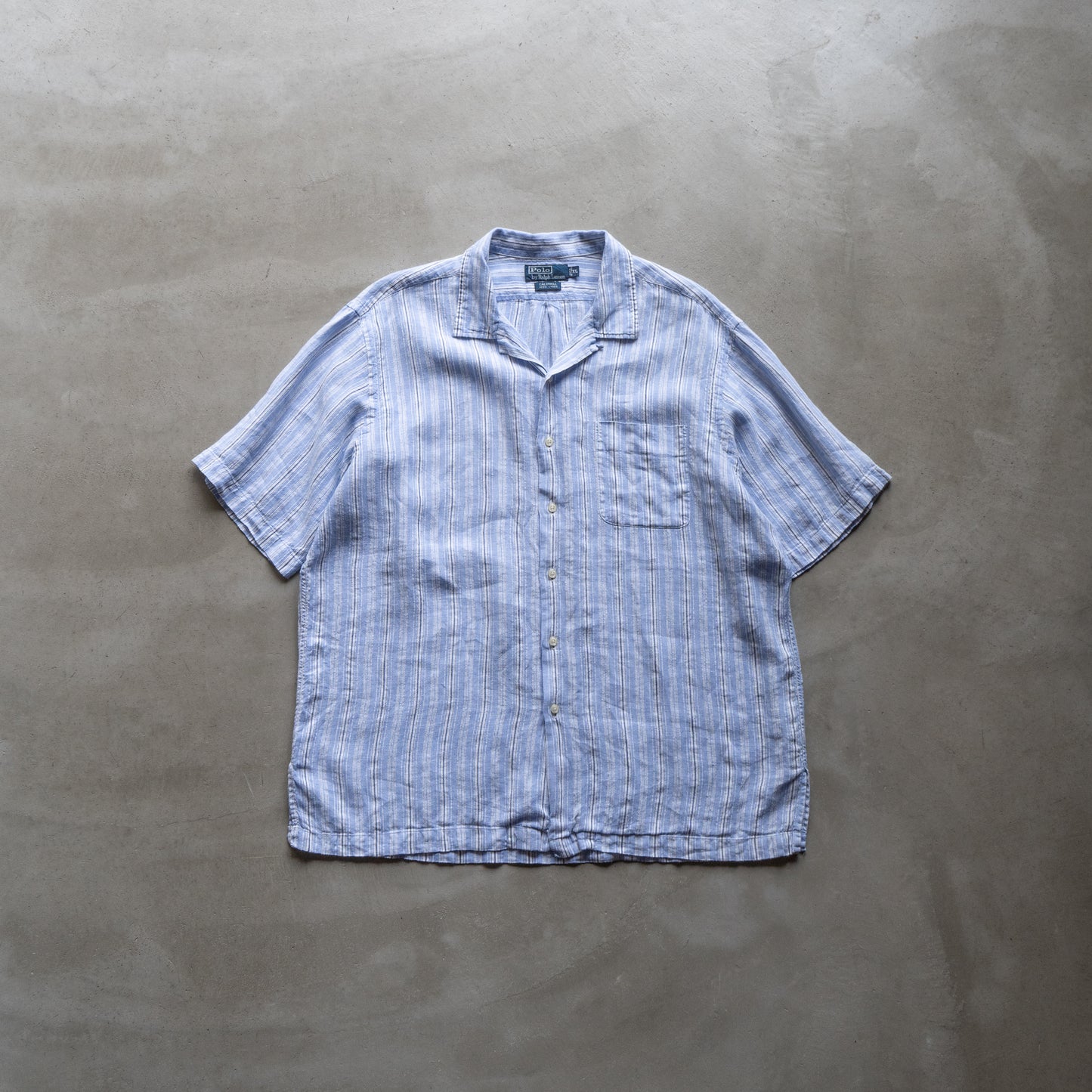 Ralph Lauren "Caldwell" linen open collar shirts