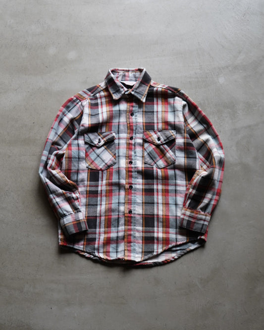 60s  FROSTPROOF cotton check flannel shirt