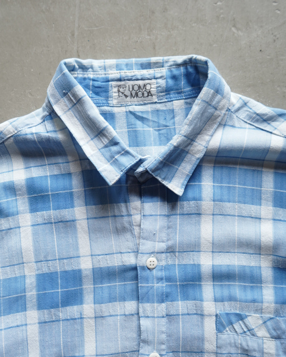 UOMO MODA check design shirt