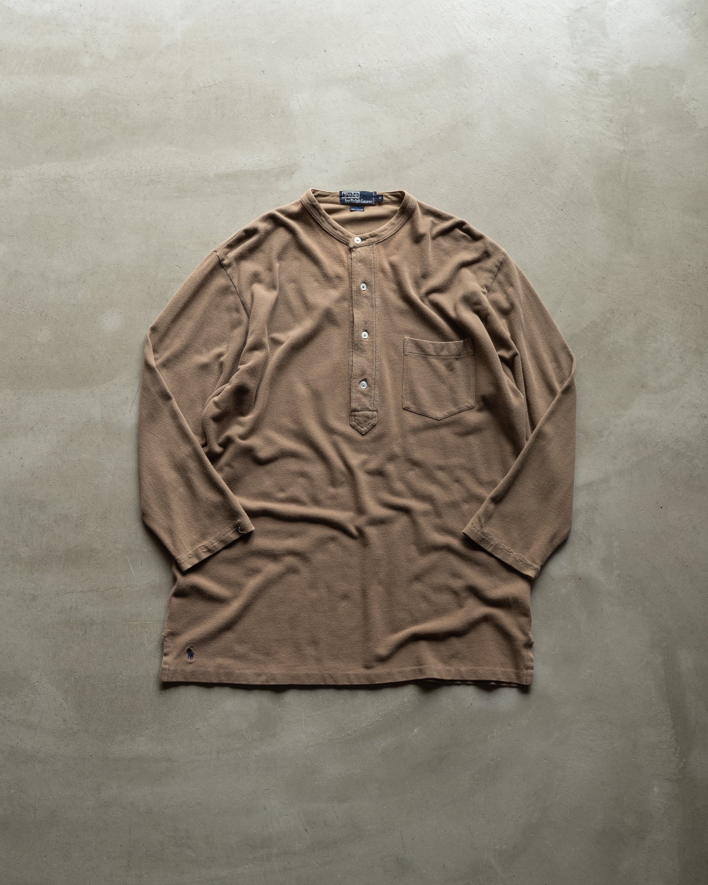 Ralph Lauren henry neck cotton long sleeve shirts