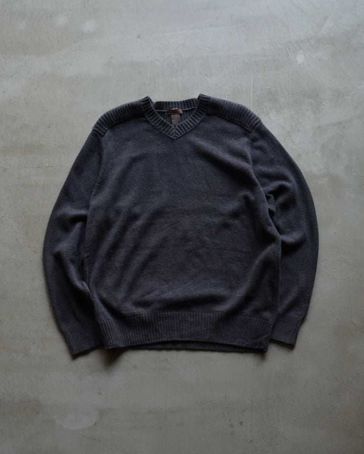 DOCKRS v neck cotton knit  sweater