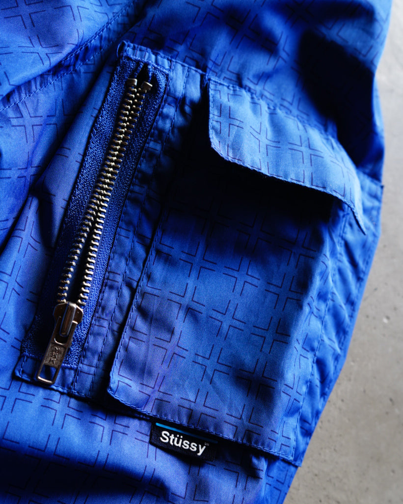 old stussy all pattern track nylon jacket