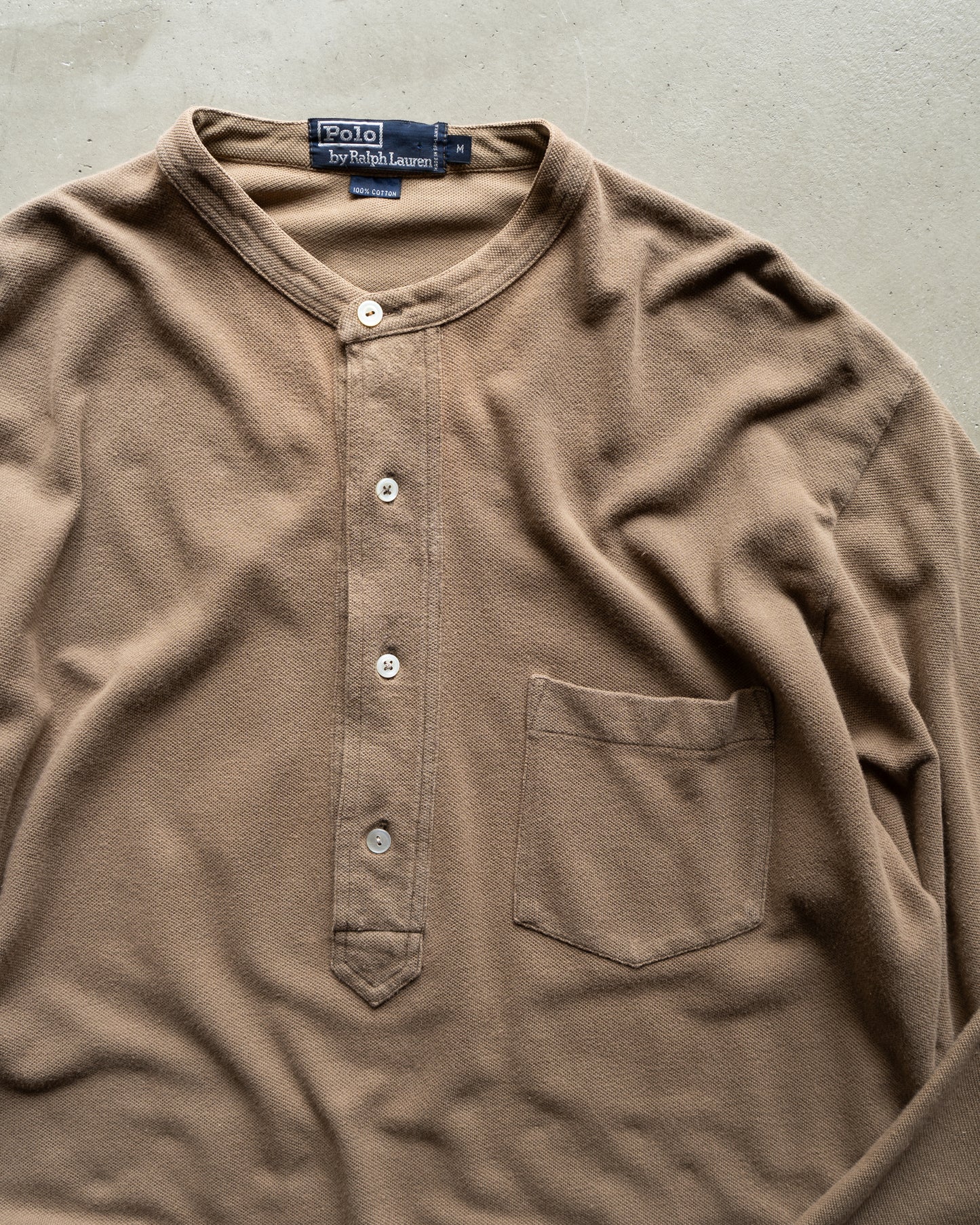 Ralph Lauren henry neck cotton long sleeve shirts
