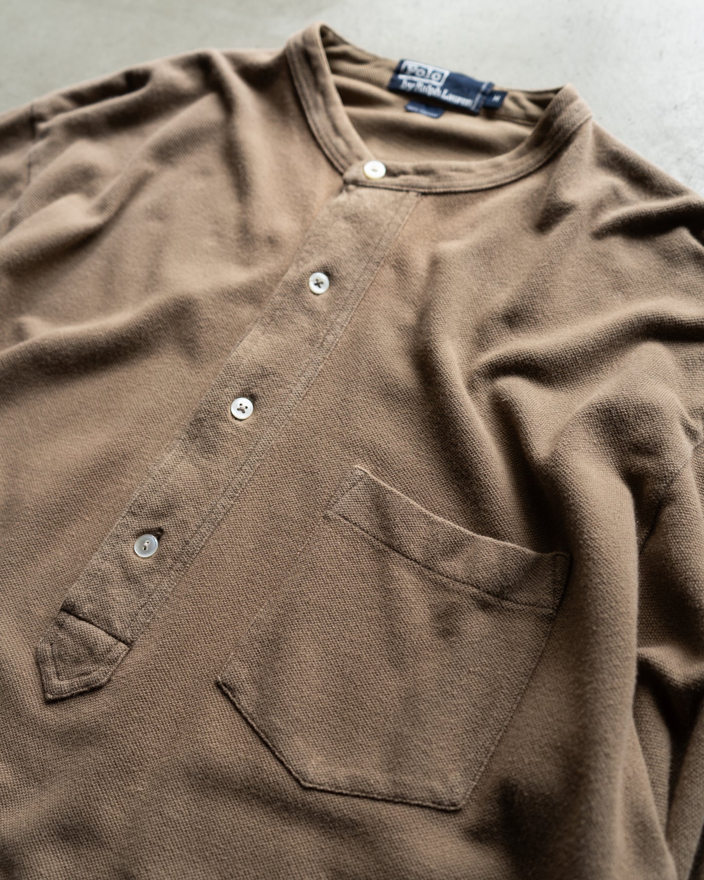 Ralph Lauren henry neck cotton long sleeve shirts