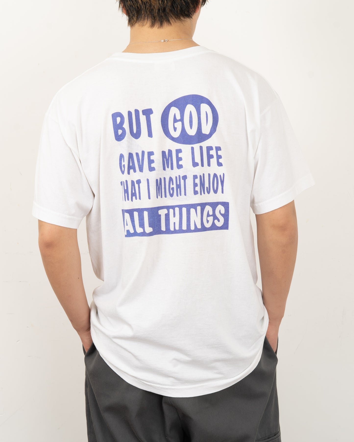 00's lettered print message tee