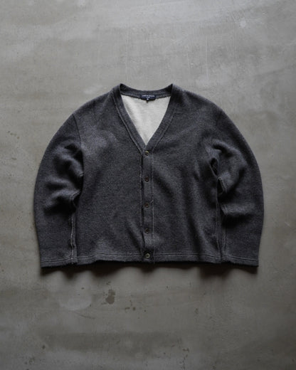 COMME des GARCONS HOMME heather charcoal gray knit cardigan