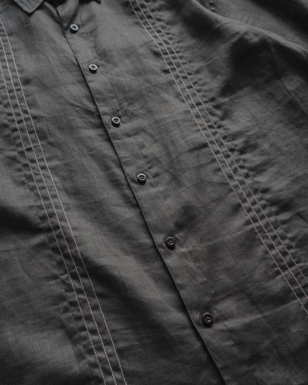 BRUNO NEW YORK Black Linen Shirt