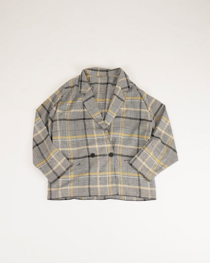 POLYESTER / VISCOSE check tailored jacket