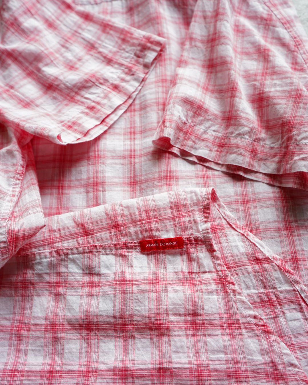Armani Exchange Light Pink Check S/S  Shirt
