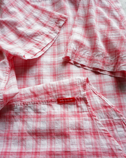 Armani Exchange Light Pink Check S/S  Shirt