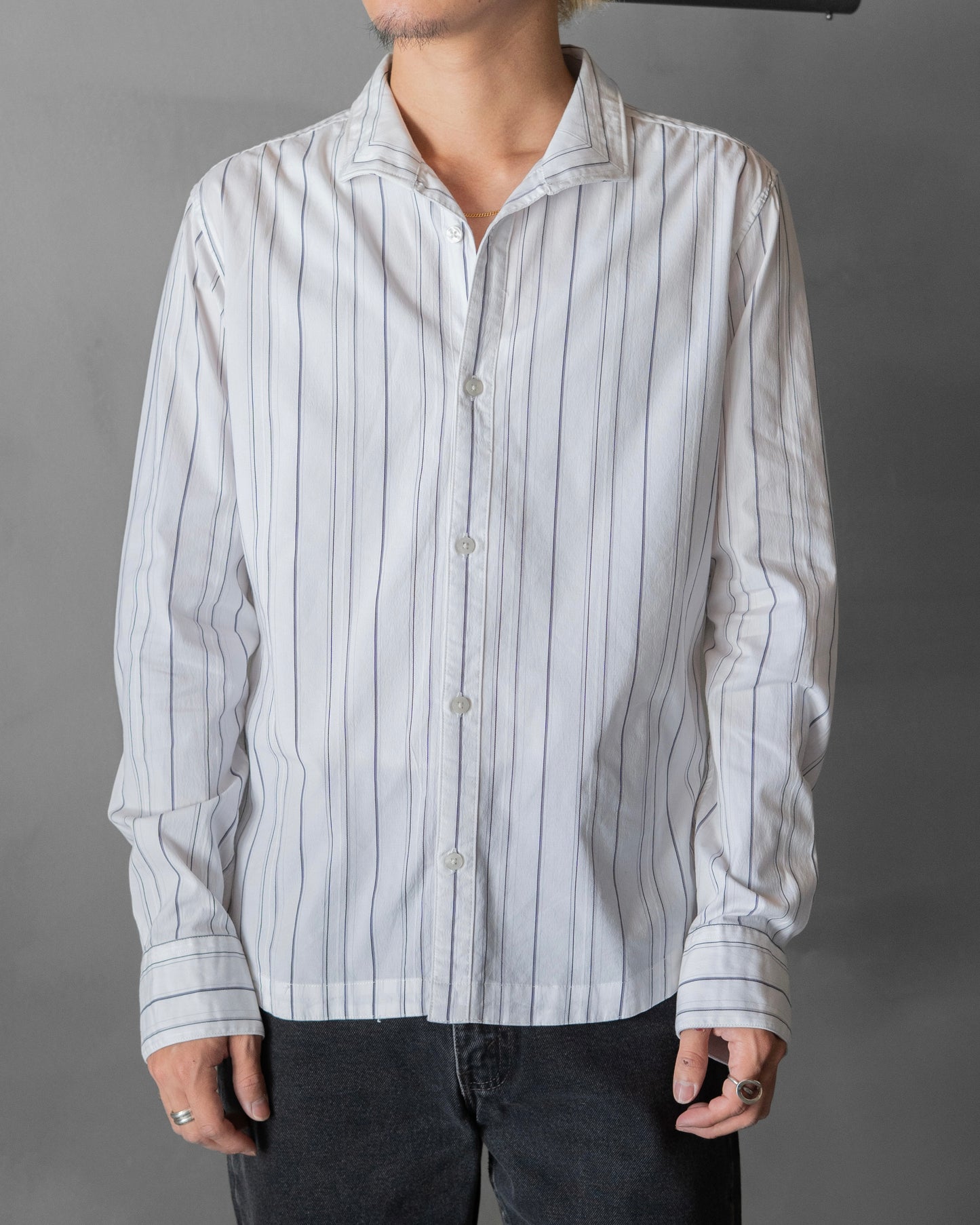 MONSIEUR NICOLE stripe design L/S shirt