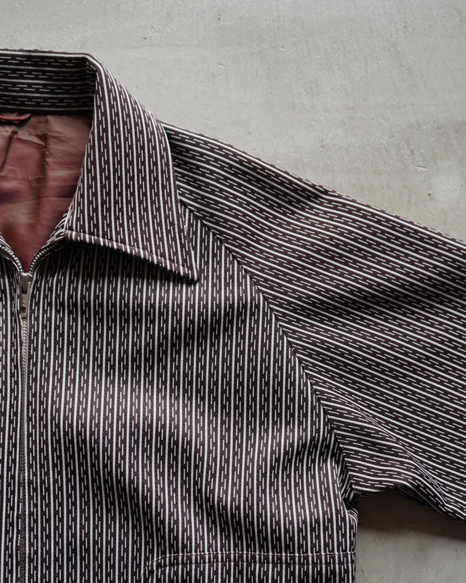 70s stripe design blouson jacket