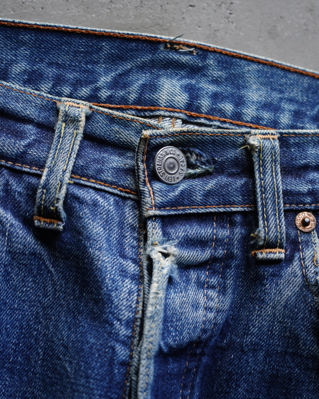60's Levi's 501 "Big E" good repaired denim pants
