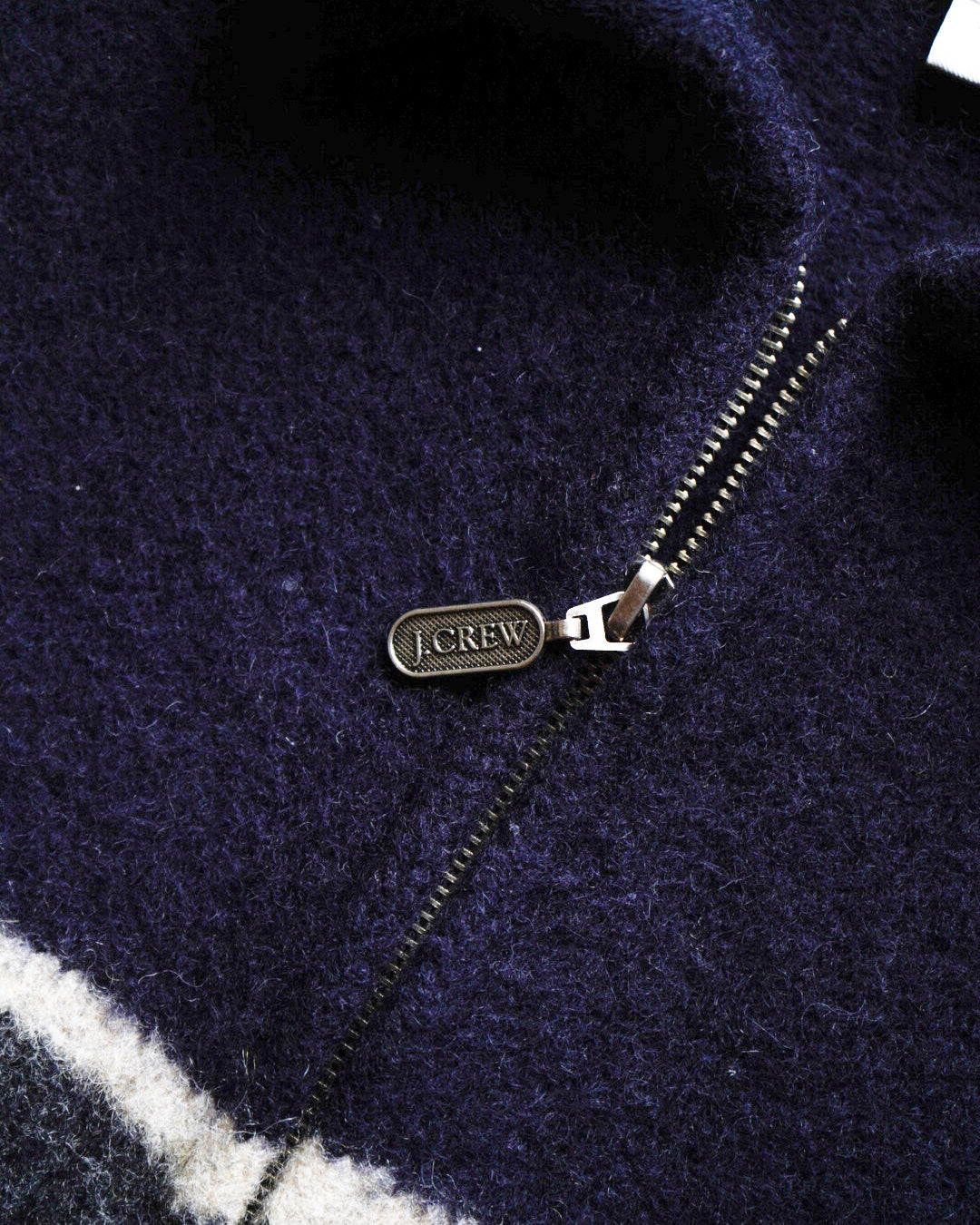 j.crew wool zip-up sweater