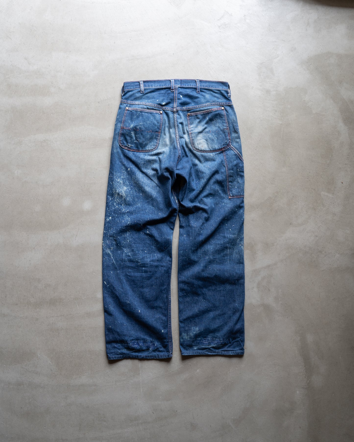 50s vintege pionneer painted work denim pants