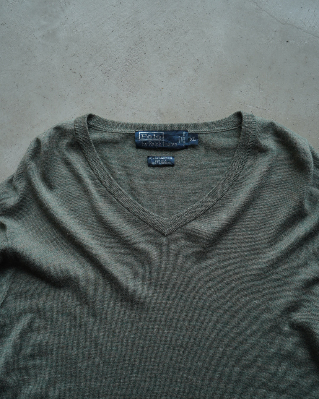 Ralph Lauren wool silk v-neck knit