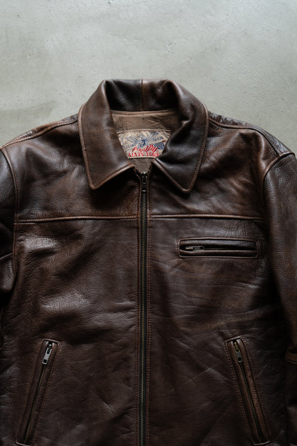 ALVIN YORK single leather jacket made in france
