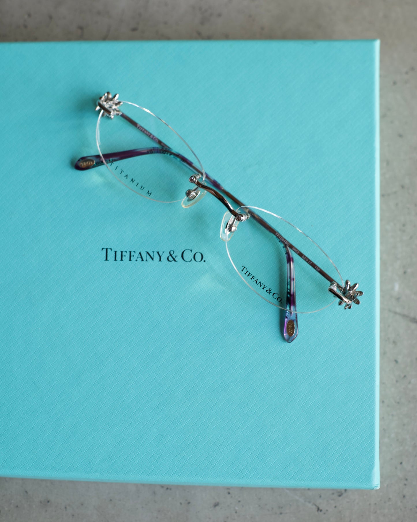 90's Tiffany & Co. rimless eyewear"purple"