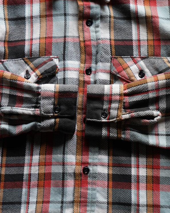 60s  FROSTPROOF cotton check flannel shirt