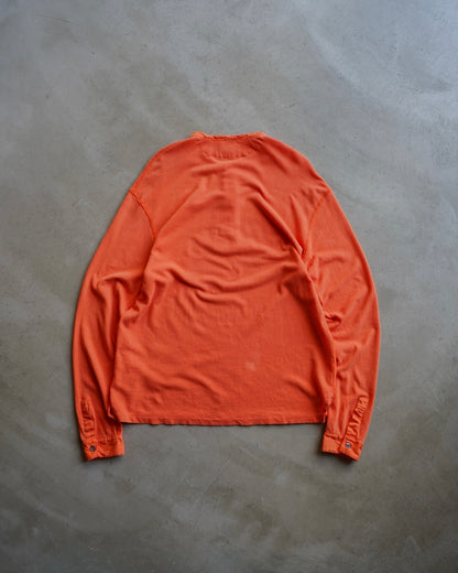 "Ralph Lauren" Orange Henley neck Shirt