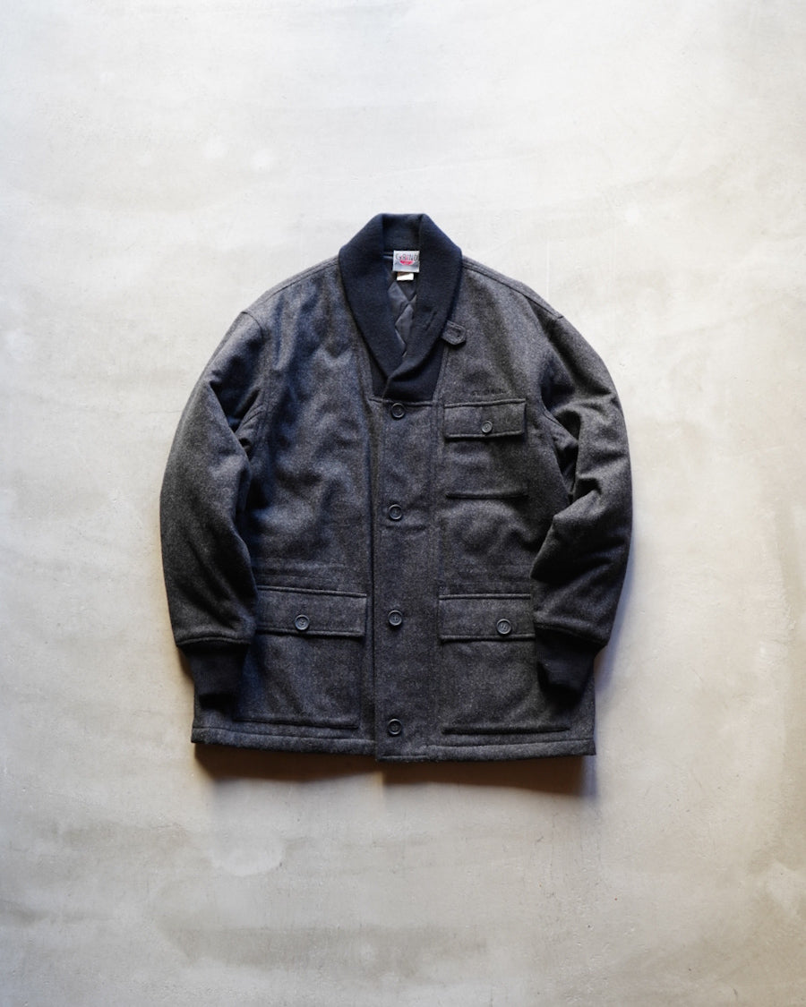 90s GRIND acrylic wool shawl collar design jacket