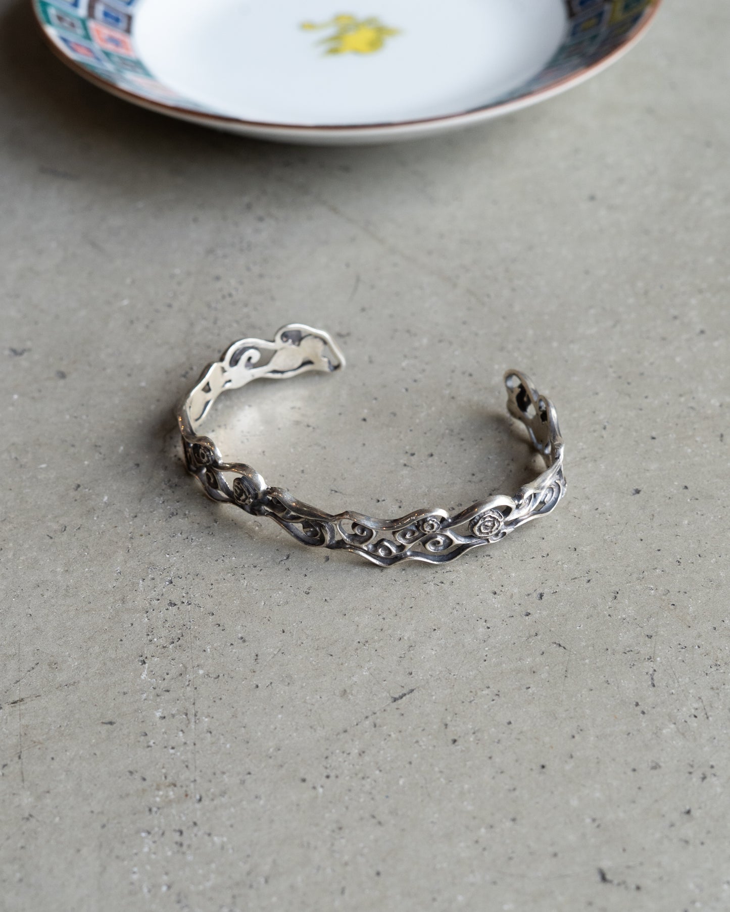 DICT×IRO "Kutaniyaki" design silver 925 bangle